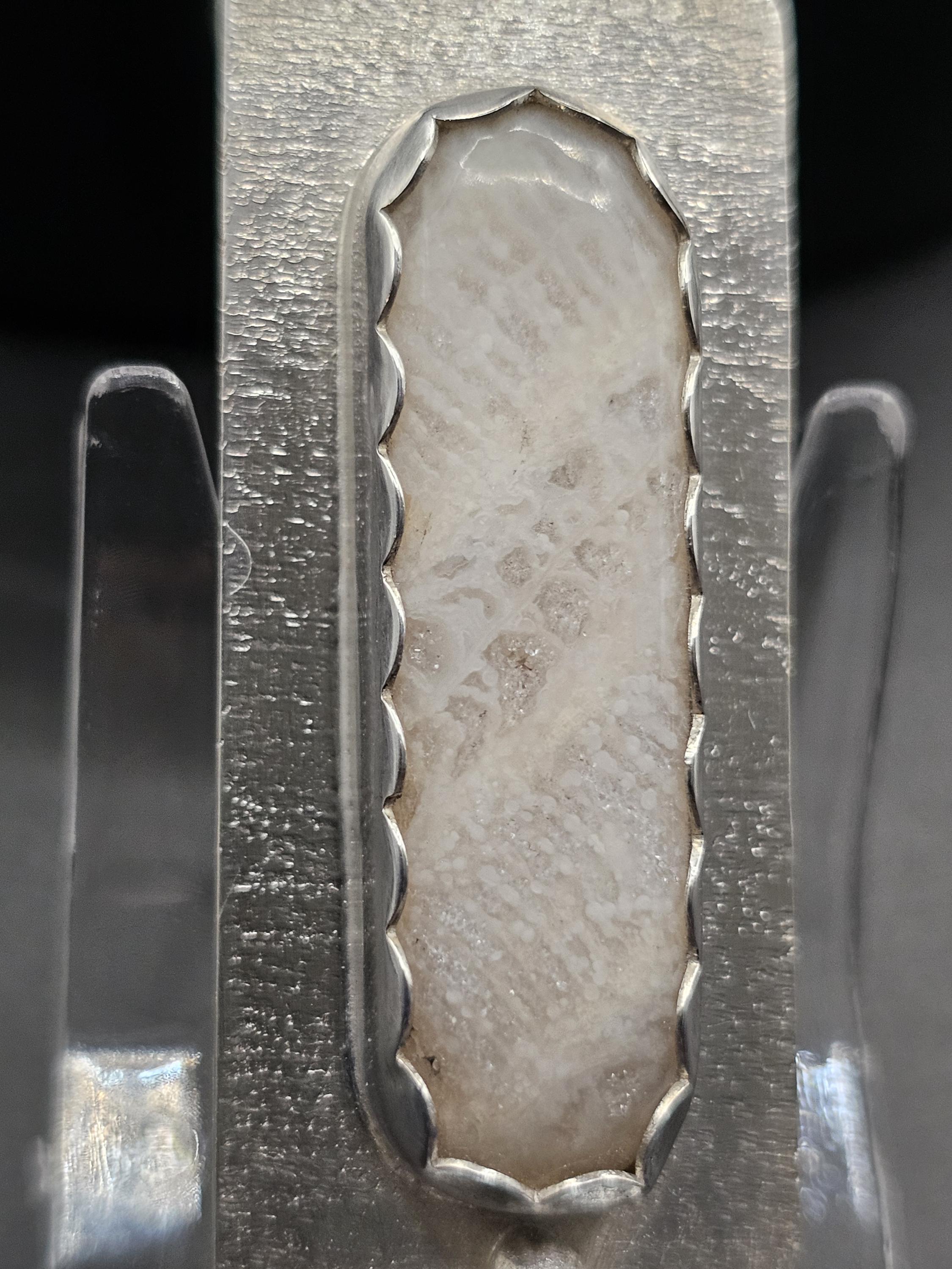 Sterling Silver Necklace Pendant with Colony Coral Fossil