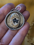 Sterling Silver Necklace Pendant with Rare Union Road Agate