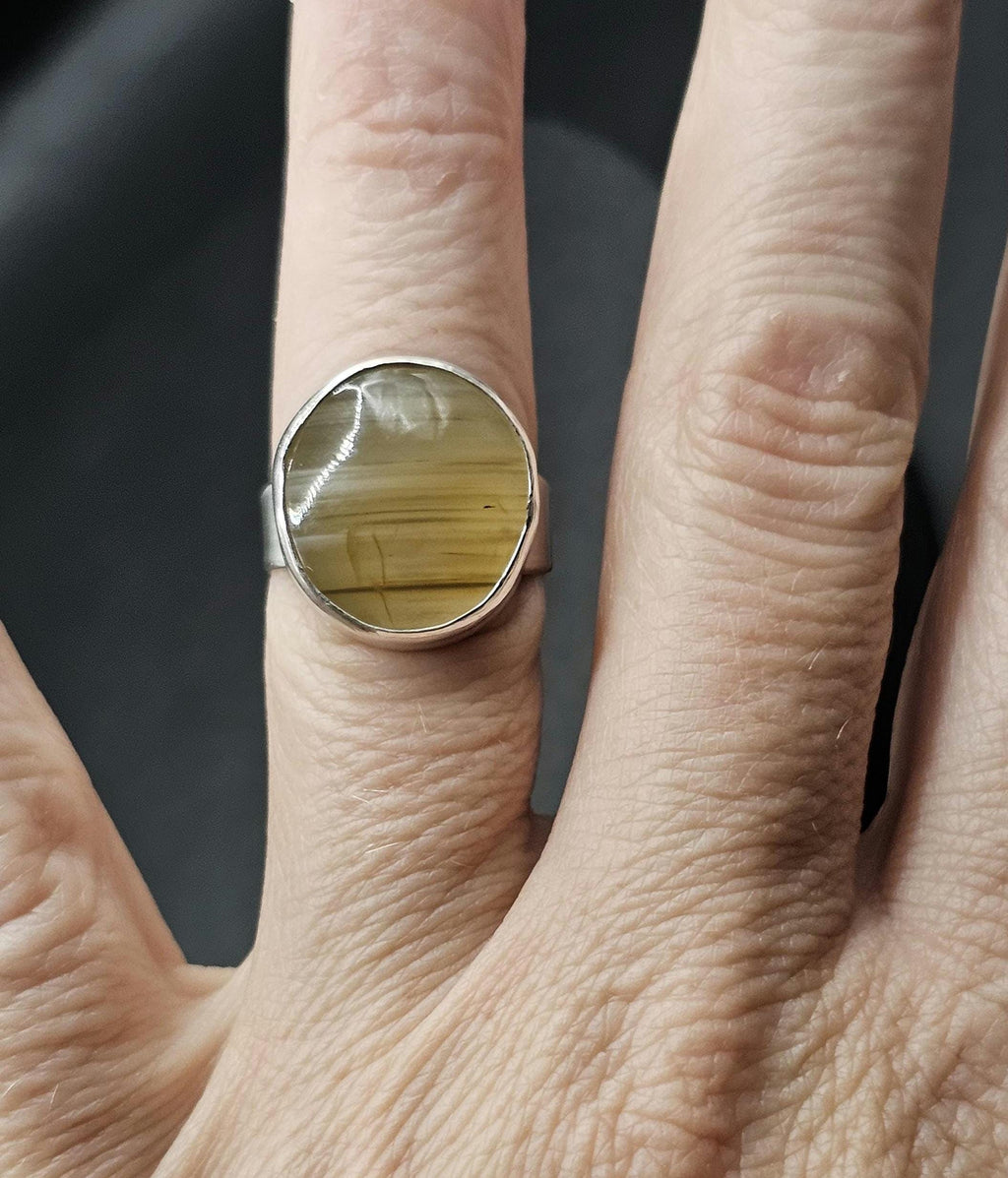 Sterling Silver Ring with Agate