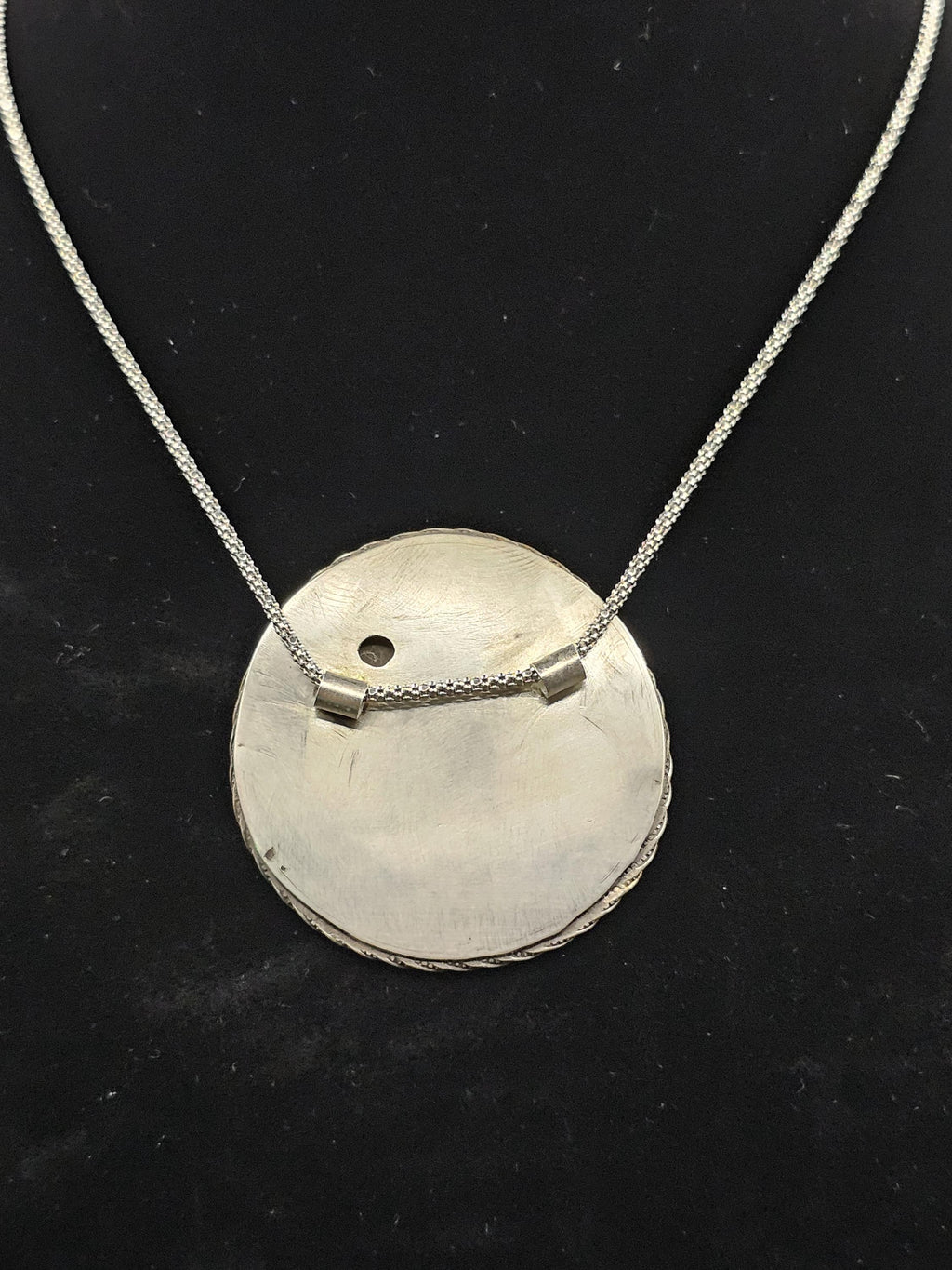 Handmade Fine & Sterling Silver Necklace Pendant with Honey Agate