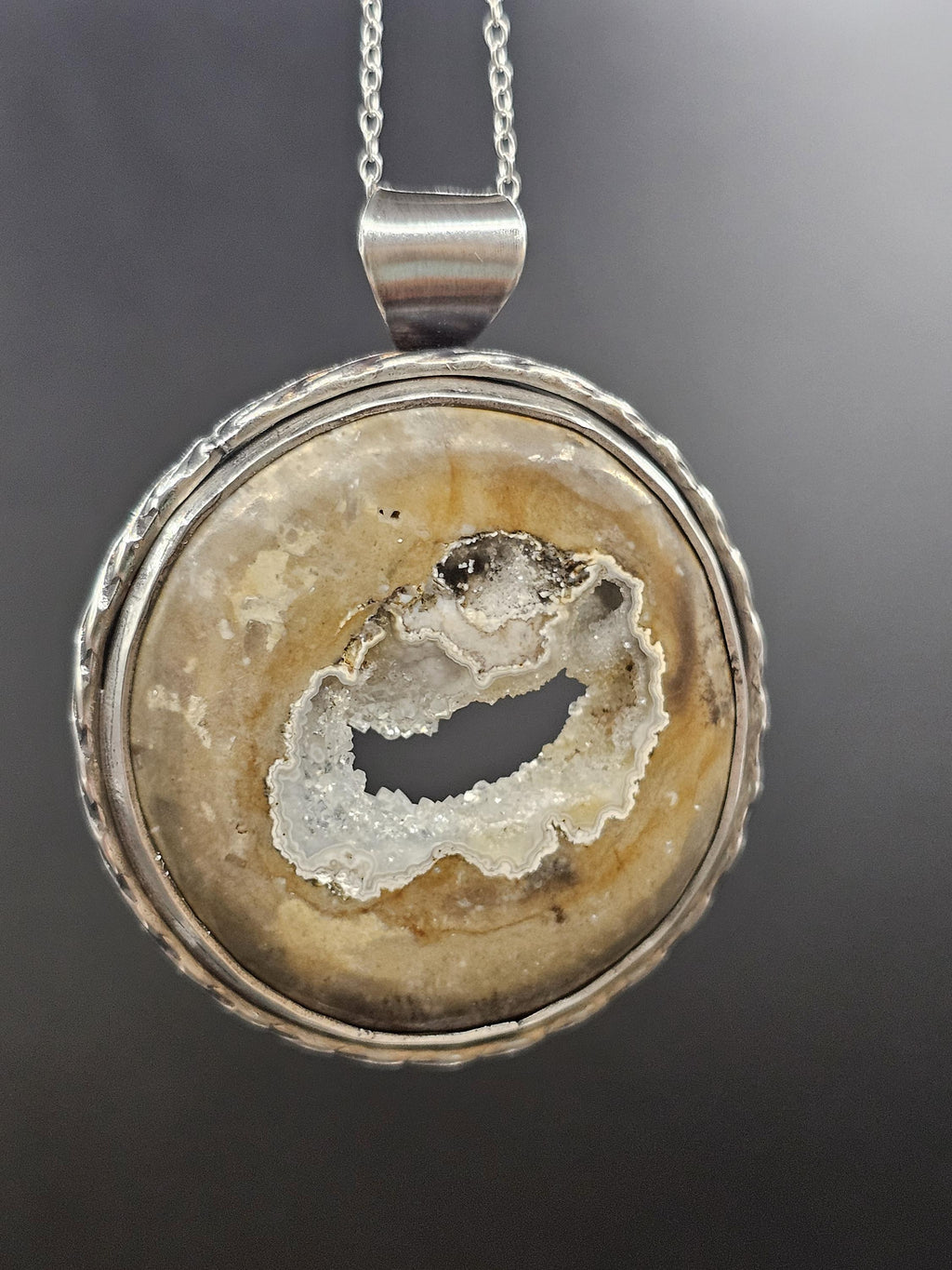 Sterling Silver Necklace Pendant with Rare Union Road Agate