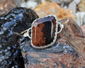 Sterling Silver Cuff Bracelet with Mahogany Obsidian