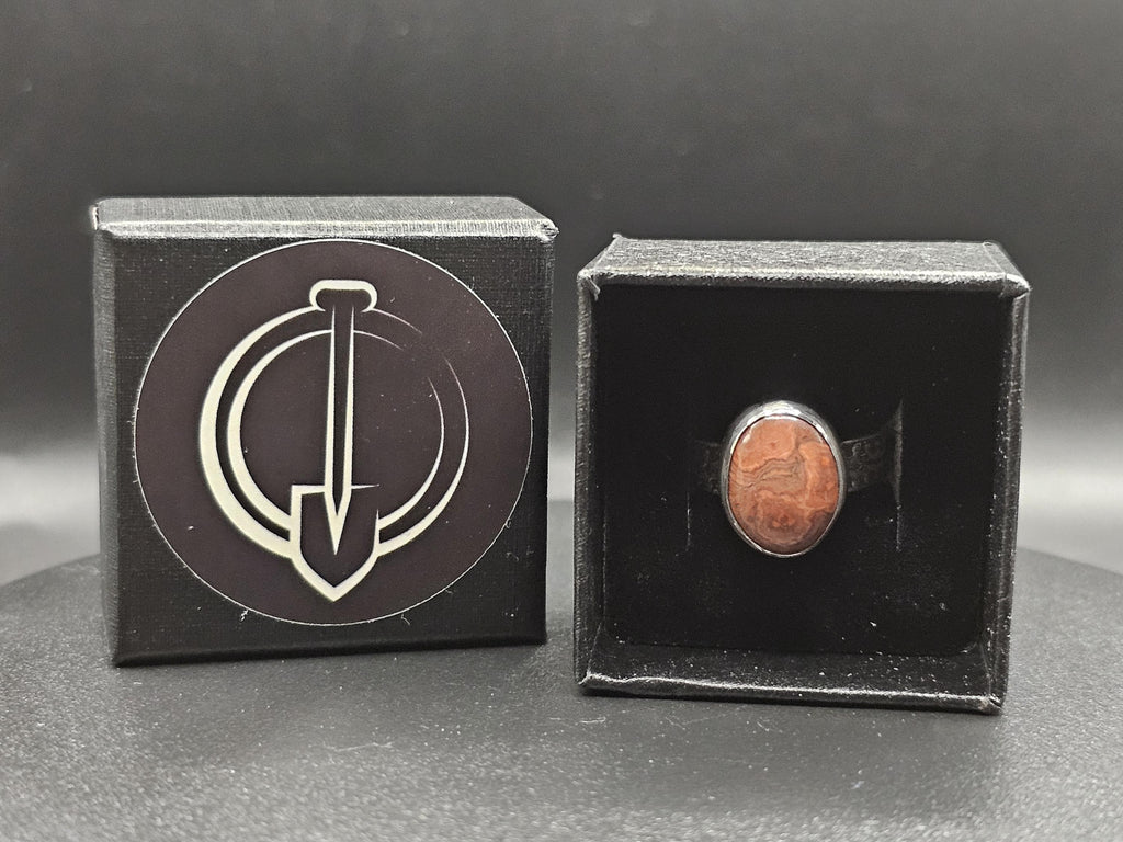 Sterling Silver Ring with Missouri Lace Agate.  Size 5.5