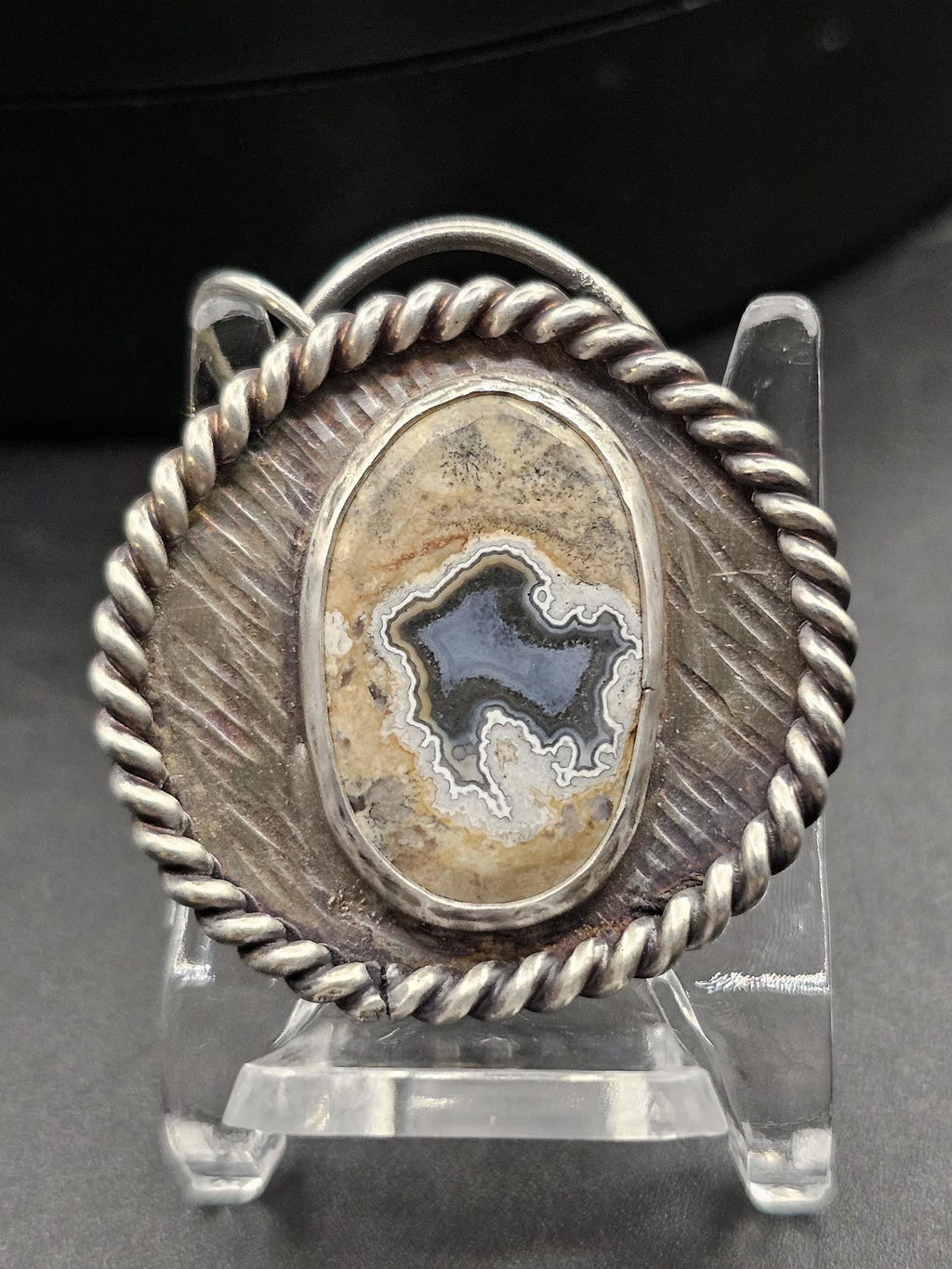 Sterling Silver Necklace Pendant with Rare Union Road Agate