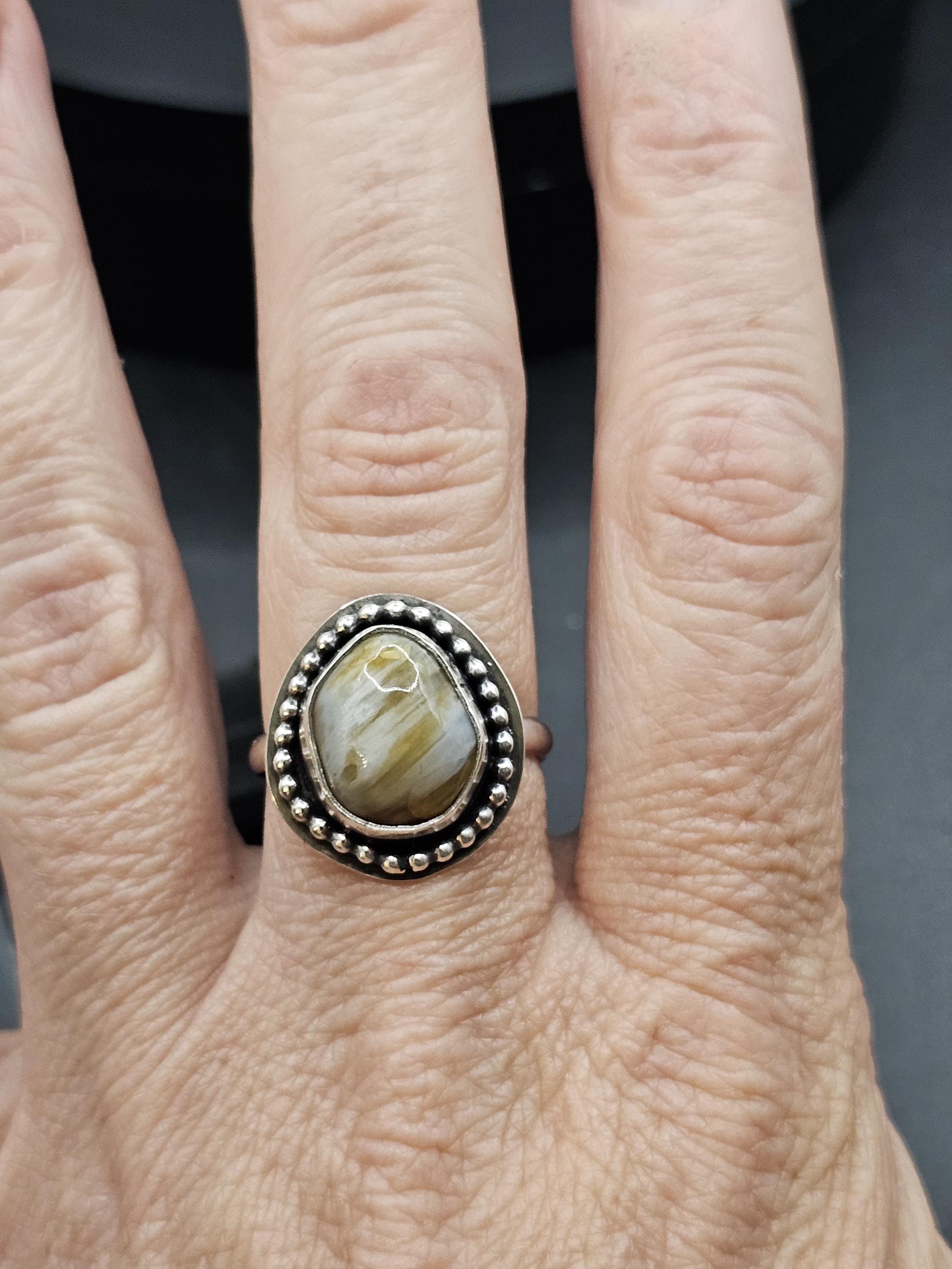 Sterling Silver Ring with Agate
