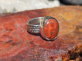 Sterling Silver Ring with Missouri Lace Agate.  Size 5.5