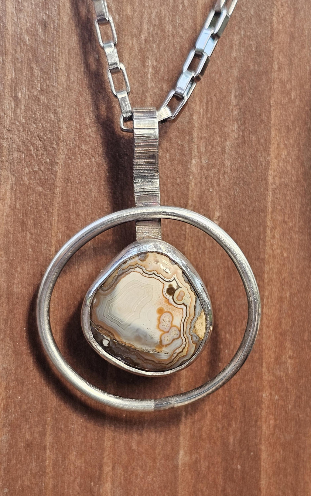 Sterling Silver Necklace Pendant with Rare Union Road Agate