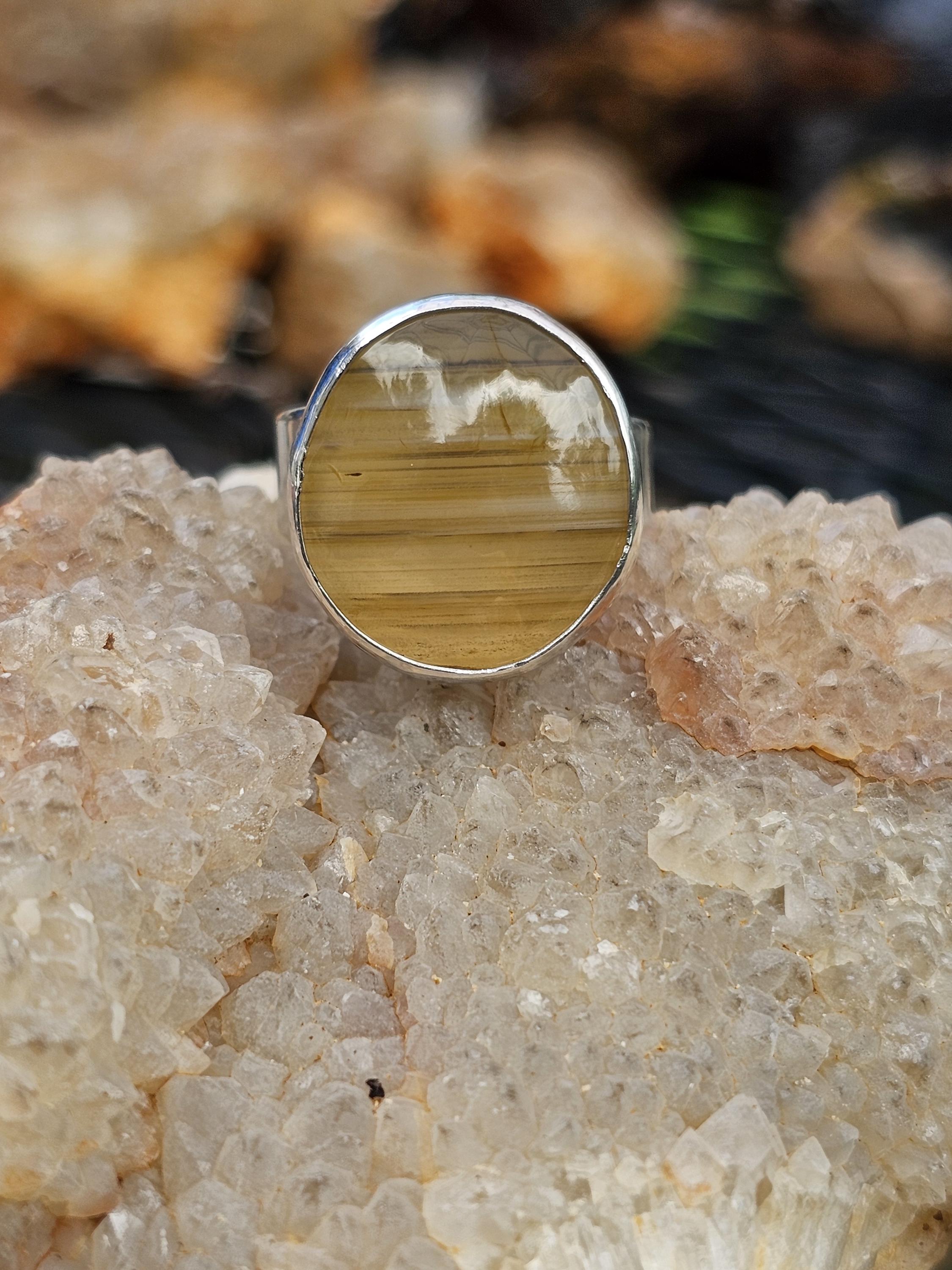 Sterling Silver Ring with Agate